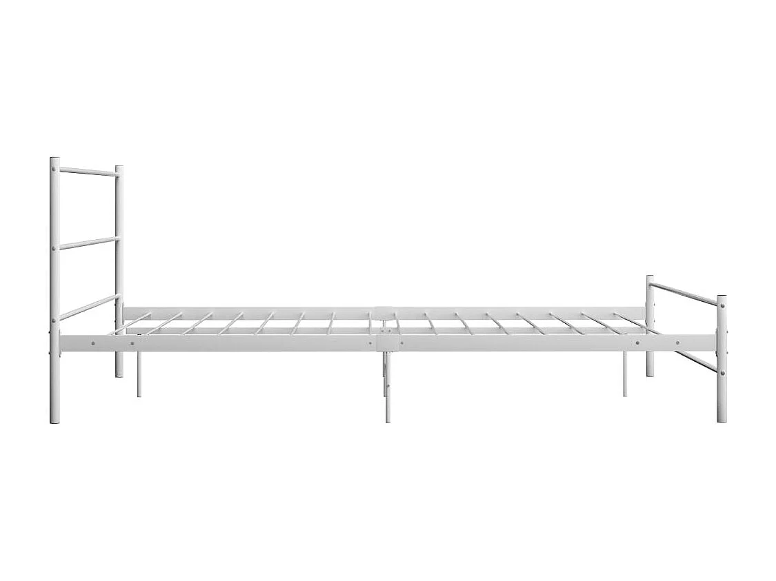 Lit double | Lit adulte | Cadre de lit blanc métal 140x200 cm