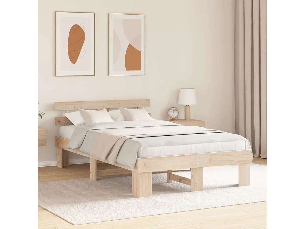 Letto singolo | Giroletto | Struttura del letto Naturale 120x190 cm Pino massello