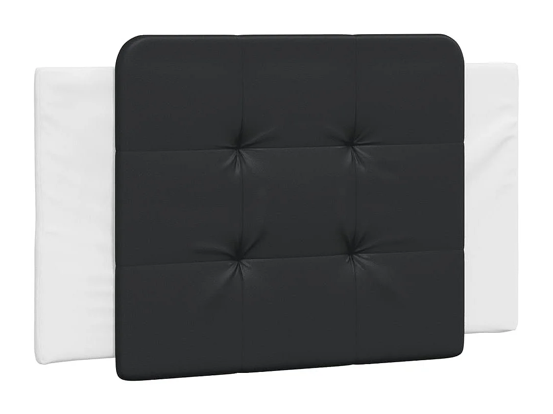 Lit simple | Lit adulte, enfant | Cadre de lit blanc et noir 100x200 cm similicuir