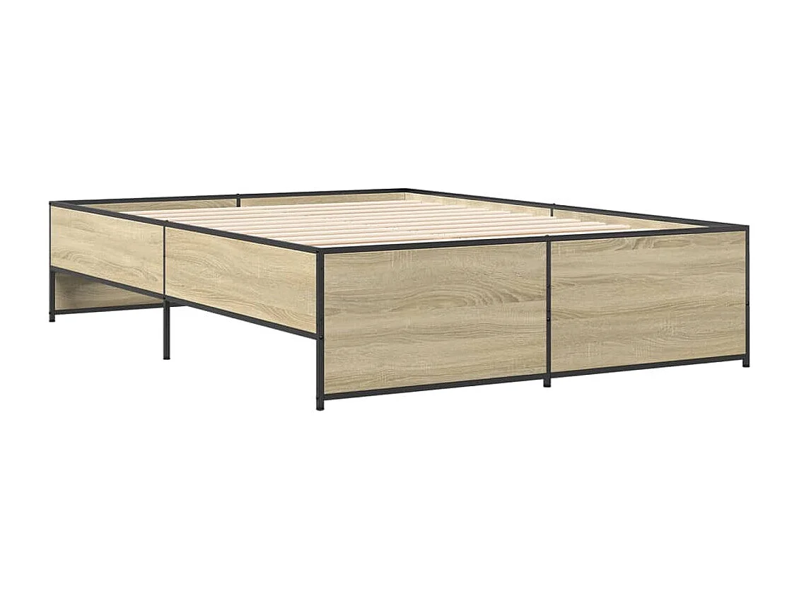Lit double | Lit adulte | Cadre de lit chêne sonoma 140x190 cm