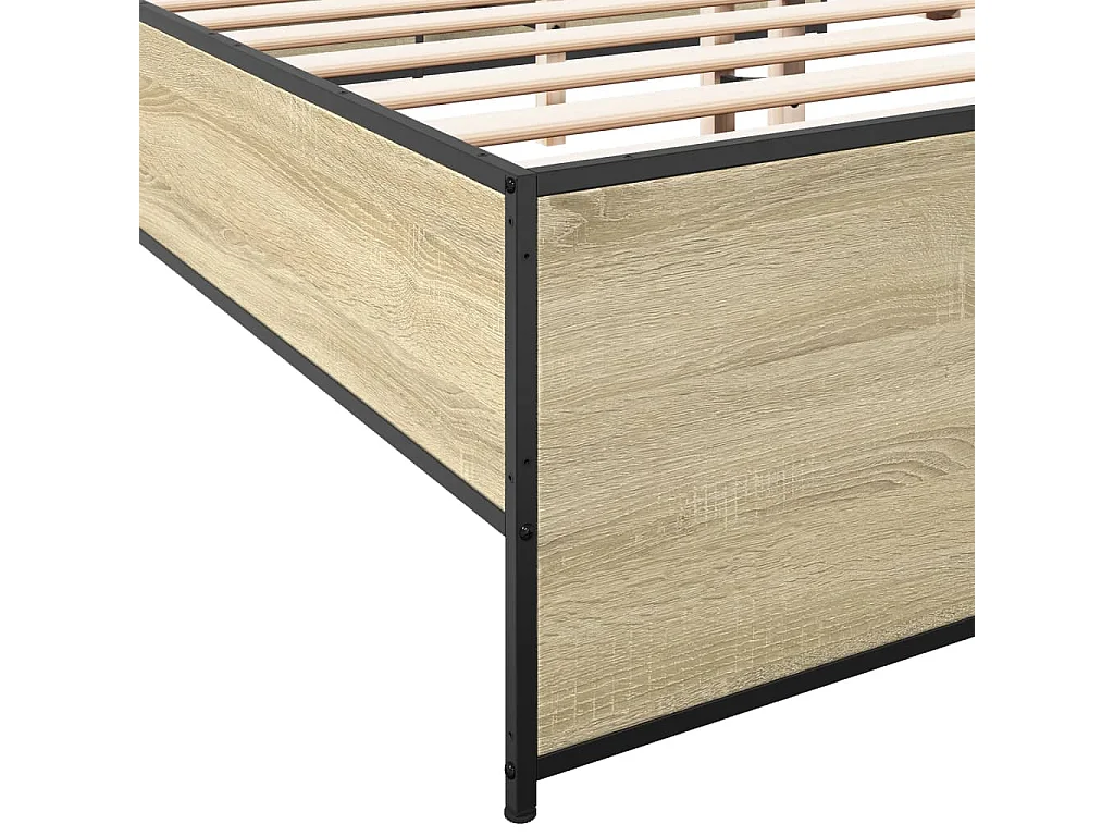 Lit double | Lit adulte | Cadre de lit chêne sonoma 140x190 cm