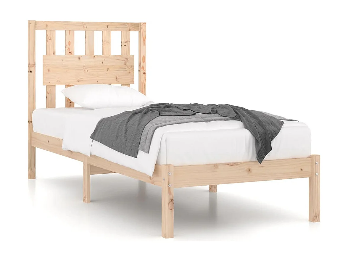 Lit simple | Lit adulte, enfant | Cadre de lit bois massif 90x190 cm