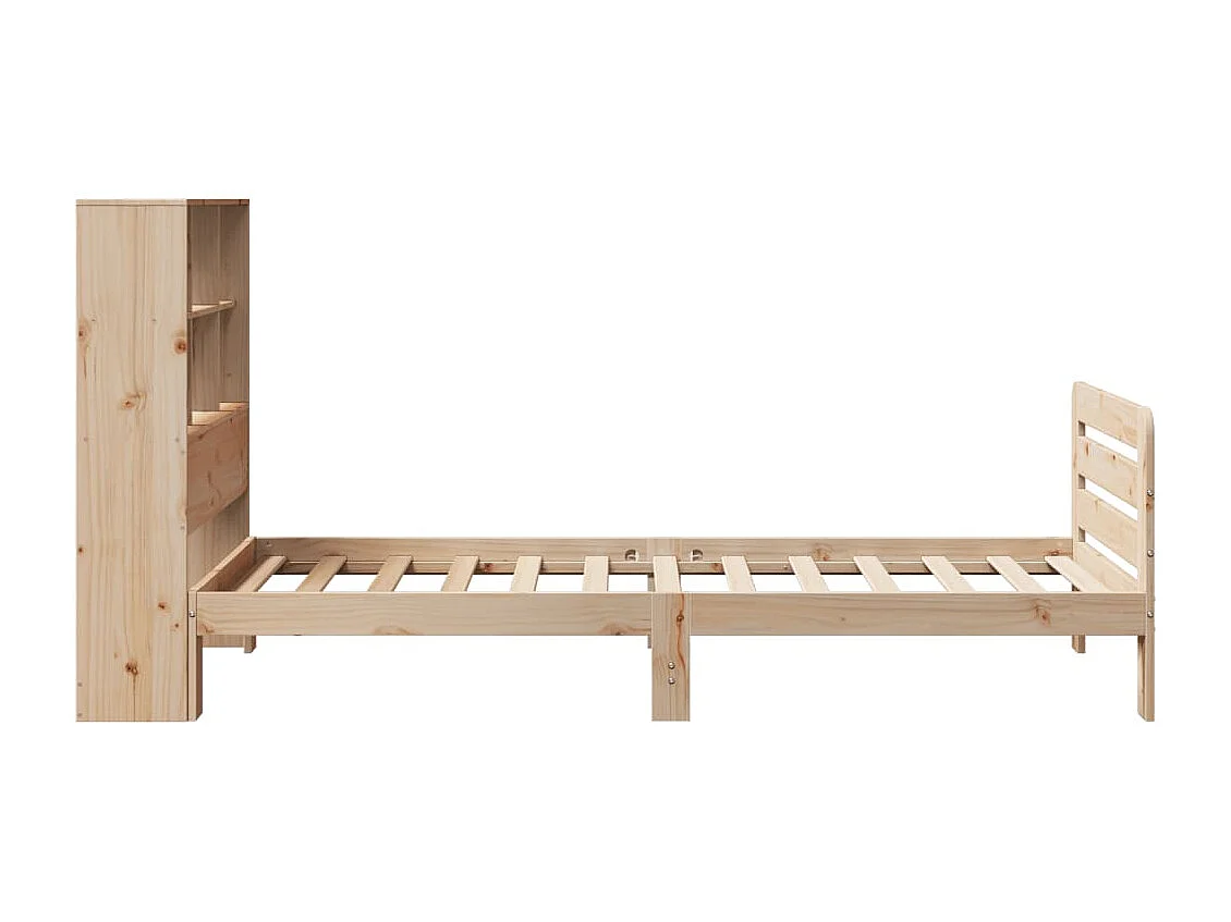 Letto per adulti | Letto singolo | Giroletto senza Materasso 90x200 cm in Legno Massello di Pino