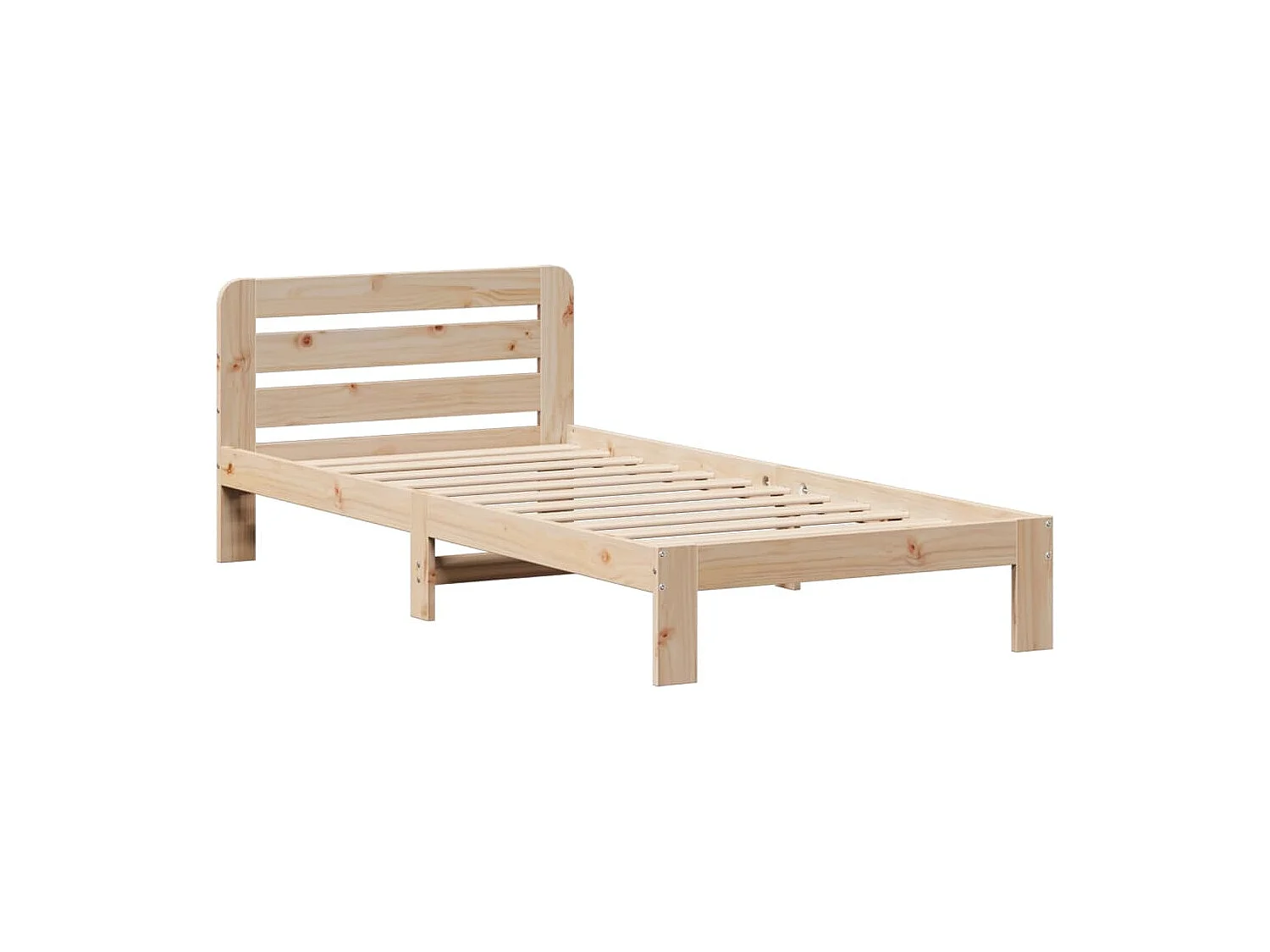 Letto per adulti | Letto singolo | Giroletto senza Materasso 90x200 cm in Legno Massello di Pino