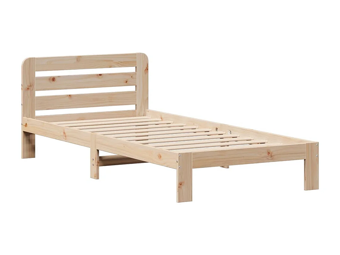 Letto per adulti | Letto singolo | Giroletto senza Materasso 90x200 cm in Legno Massello di Pino
