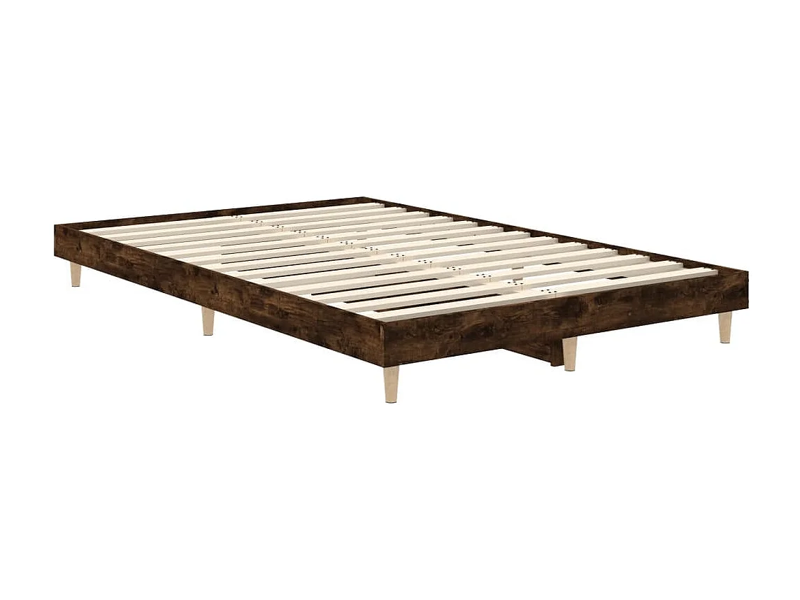 Lit simple | Lit adulte, enfant | Cadre de lit chêne fumé 120x190 cm bois ingénierie