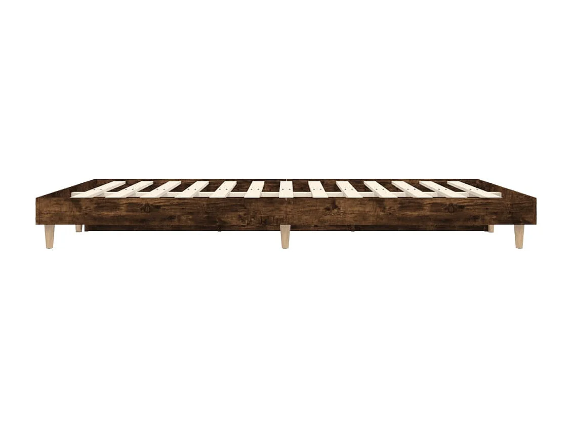Lit simple | Lit adulte, enfant | Cadre de lit chêne fumé 120x190 cm bois ingénierie
