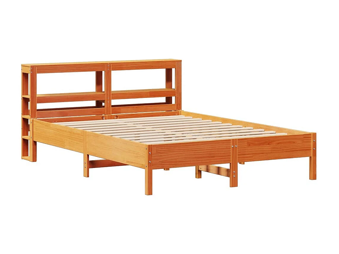 Lit double | Lit adulte | Cadre de lit cire marron 160x200cm bois pin massif