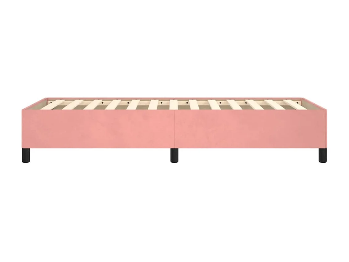 Lit simple | Lit adulte, enfant | Cadre de lit rose 80x200 cm velours