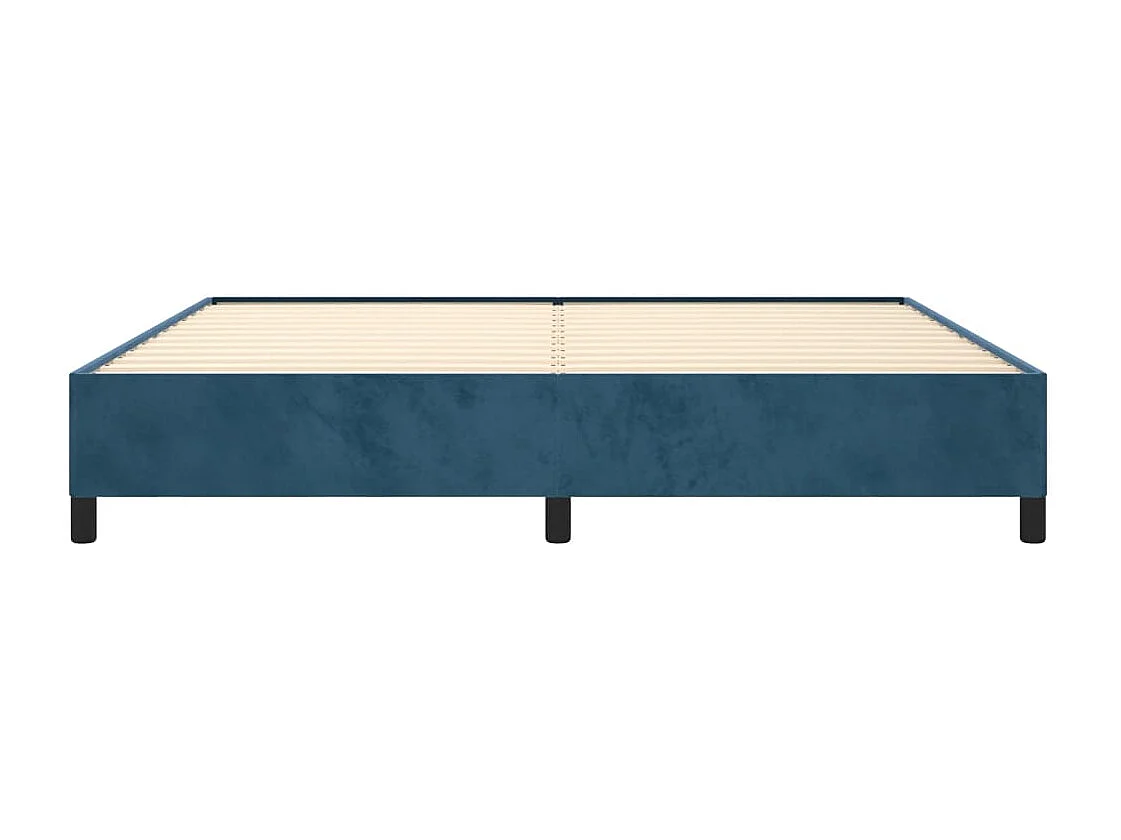 Lit double | Lit adulte | Cadre de lit bleu foncé 200x200 cm velours