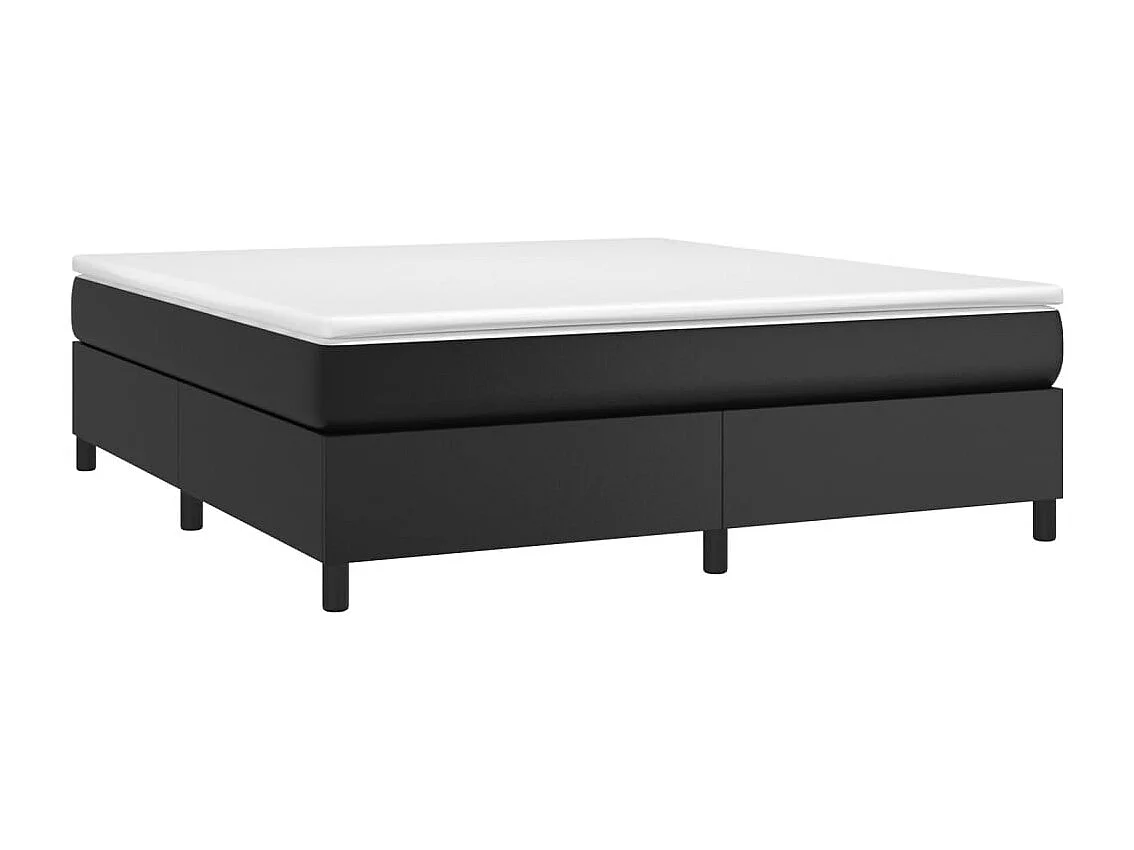 Lit double | Lit adulte | Cadre de lit noir 180x200 cm similicuir