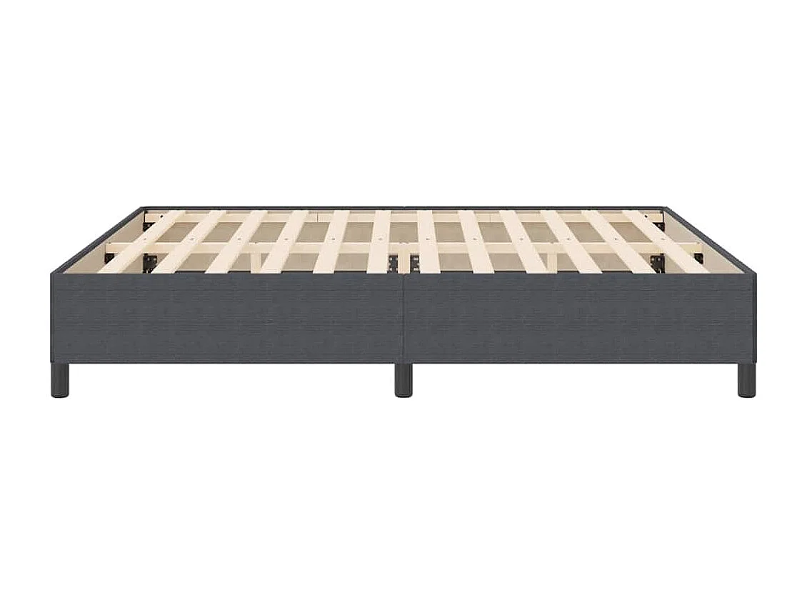 Lit double | Lit adulte | Cadre de lit Gris foncé 200x200 cm Tissu en velours côtelé