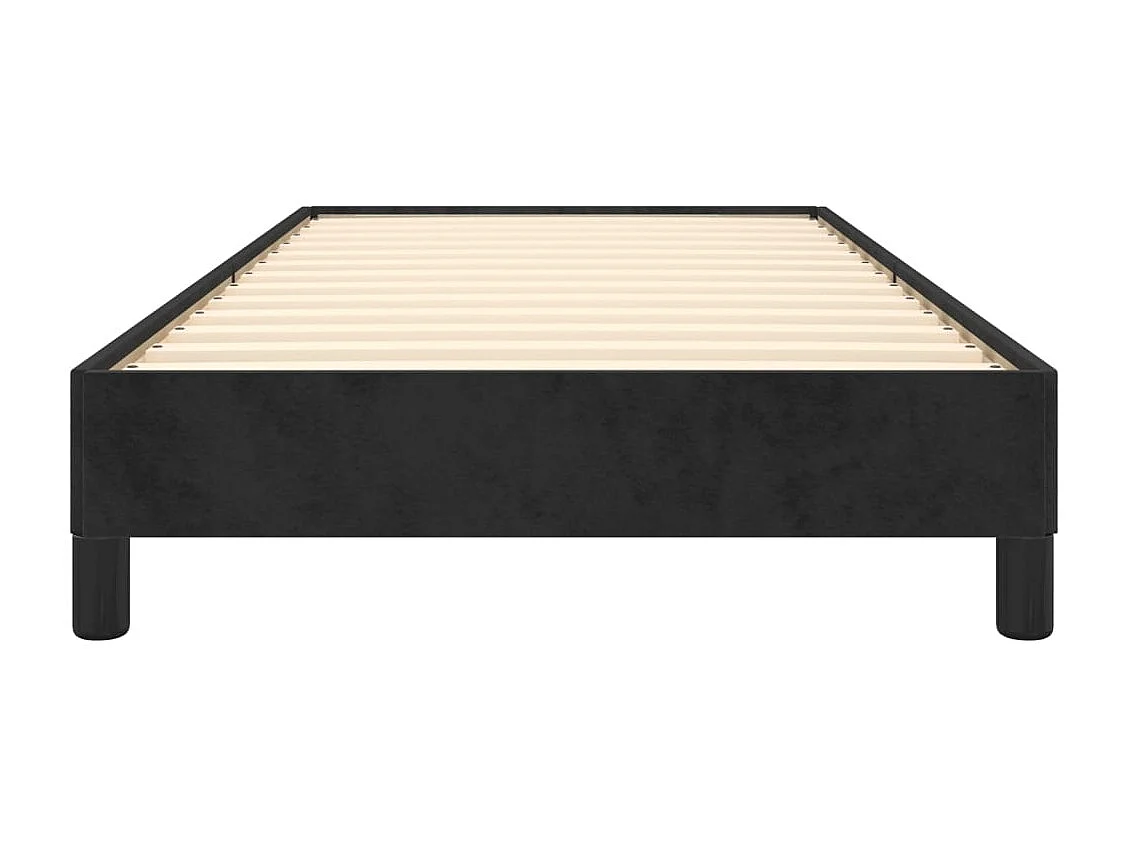 Lit simple | Lit adulte, enfant | Cadre de lit noir 80x200 cm velours
