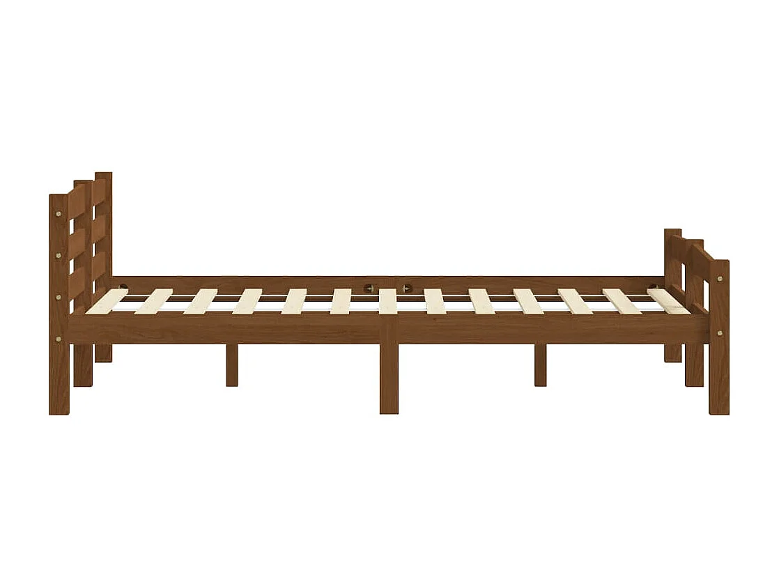 Lit double | Lit adulte | Cadre de lit marron miel bois massif pin 180x200cm