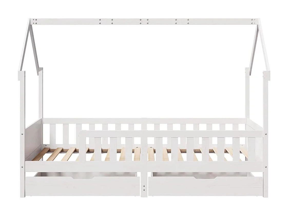 Lit simple | Lit enfant | Cadre de lit enfants avec tiroirs 80x200 cm bois
