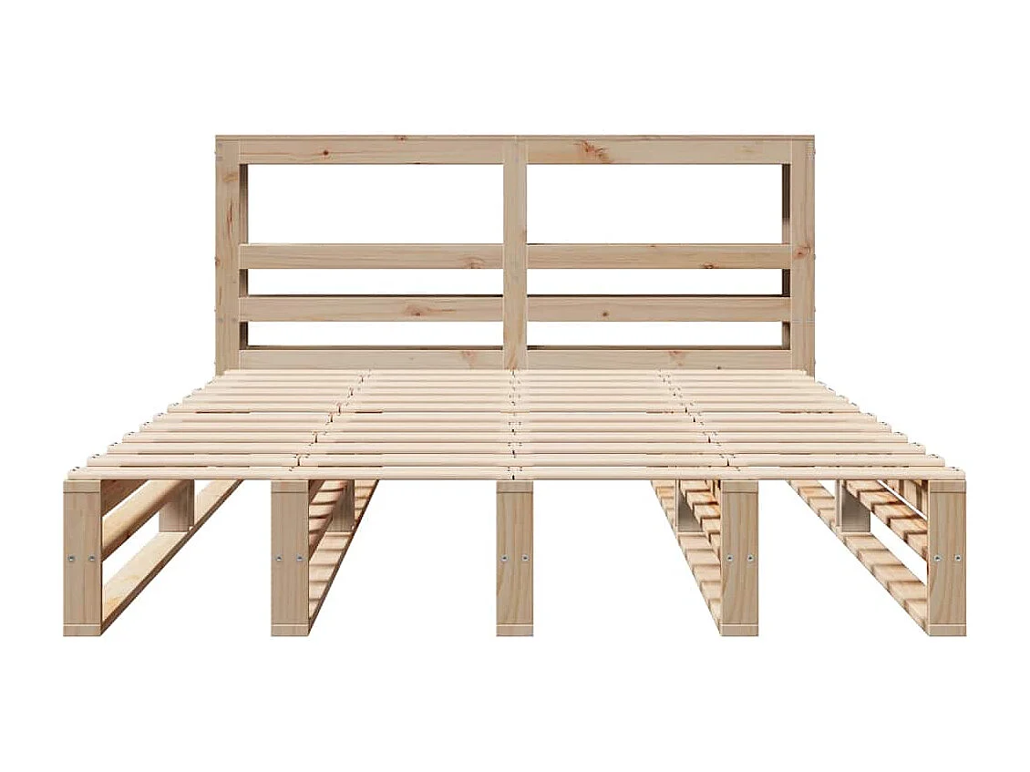 Lit simple | Lit adulte, enfant | Cadre de lit 120x200 cm bois de pin massif