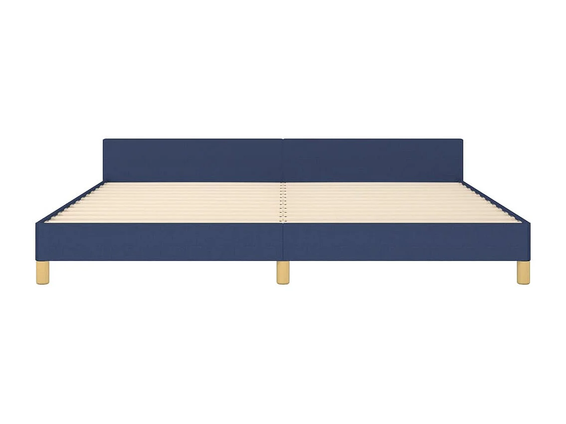 Lit double | Lit adulte | Cadre de lit bleu 200x200 cm tissu