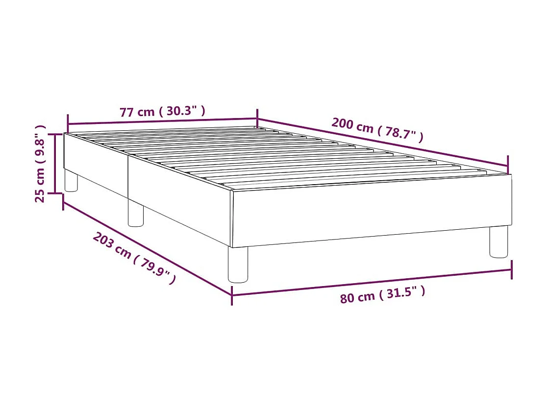 Lit simple | Lit adulte, enfant | Cadre de lit crème 80x200 cm similicuir