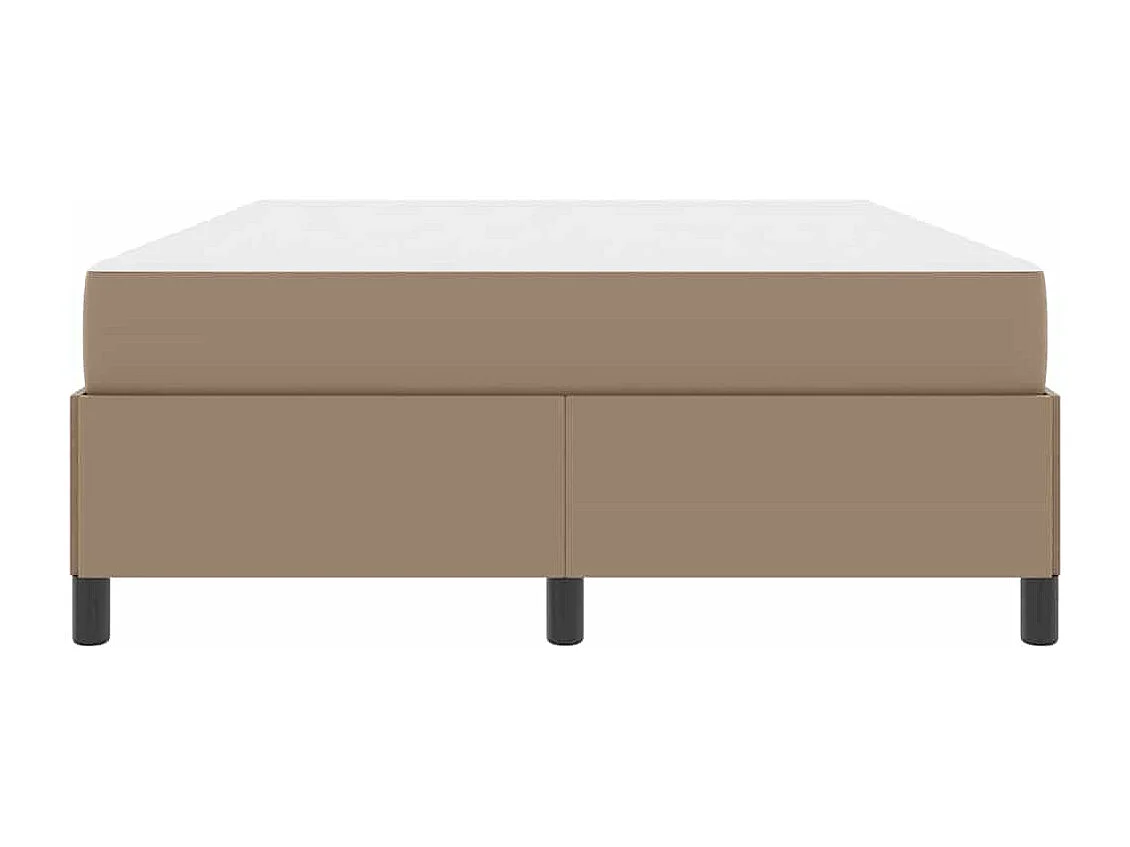 Lit double | Lit adulte | Cadre de lit avec matelas Cappuccino 140x200 cm Faux cuir