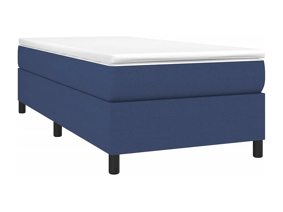 Lit simple | Lit adulte, enfant | Cadre de lit bleu 80x200 cm tissu