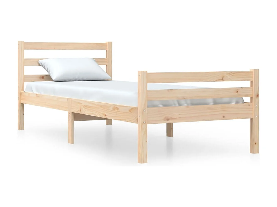 Lit simple | Lit adulte, enfant | Cadre de lit bois massif 100x200 cm
