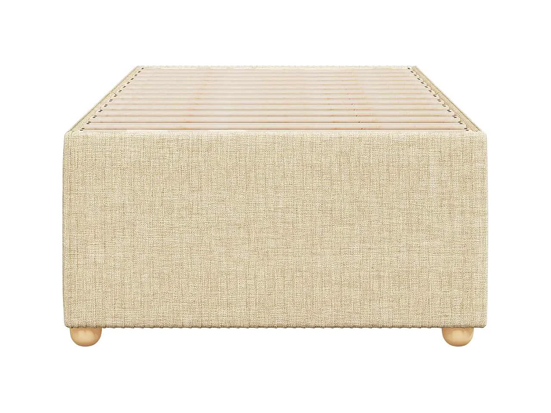 Letto per adulti | Letto singolo | Giroletto senza Materasso Crema 80x200 cm in Tessuto