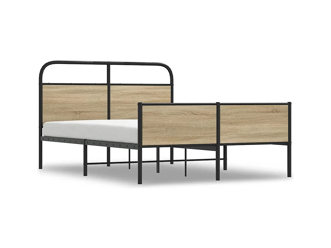 Lit double | Lit adulte | Cadre de lit 140x190 cm chêne sonoma