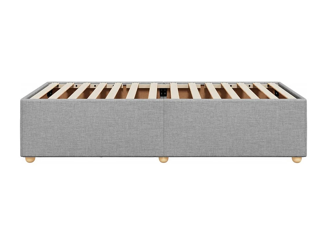 Lit simple | Lit adulte, enfant | Cadre de lit gris clair 80x200 cm tissu