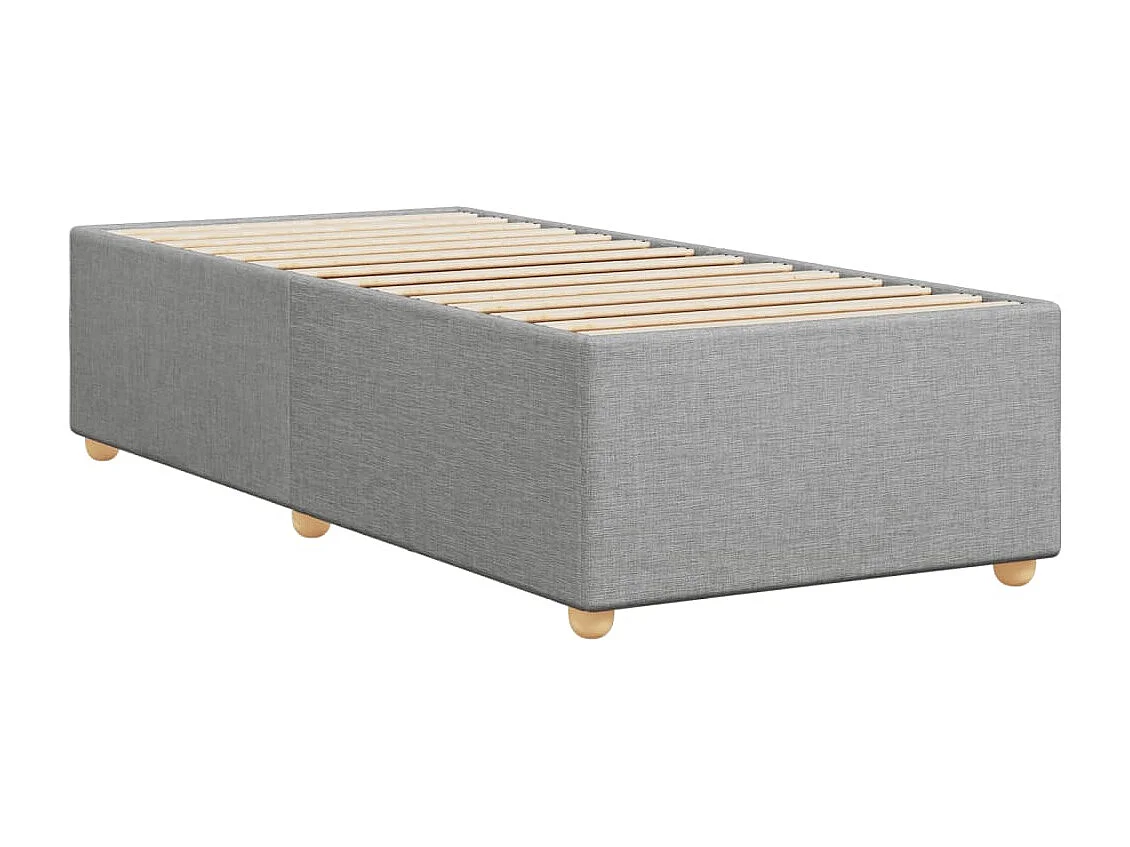 Lit simple | Lit adulte, enfant | Cadre de lit gris clair 80x200 cm tissu