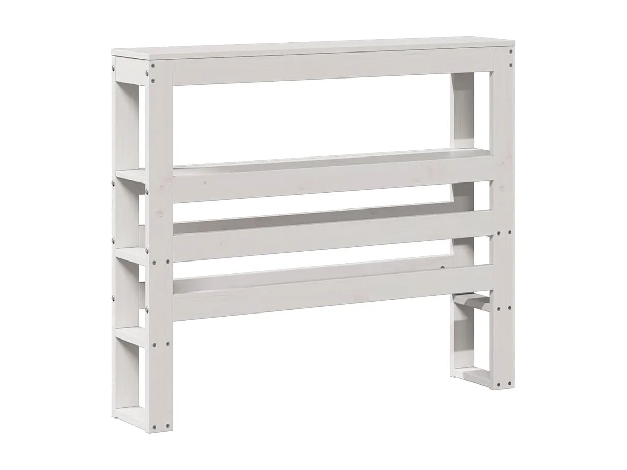 Lit simple | Lit adulte, enfant | Cadre de lit blanc 75x190 cm bois de pin massif