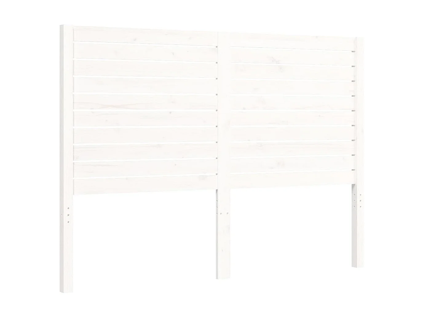 Lit double | Lit adulte | Cadre de lit blanc bois massif 135x190 cm