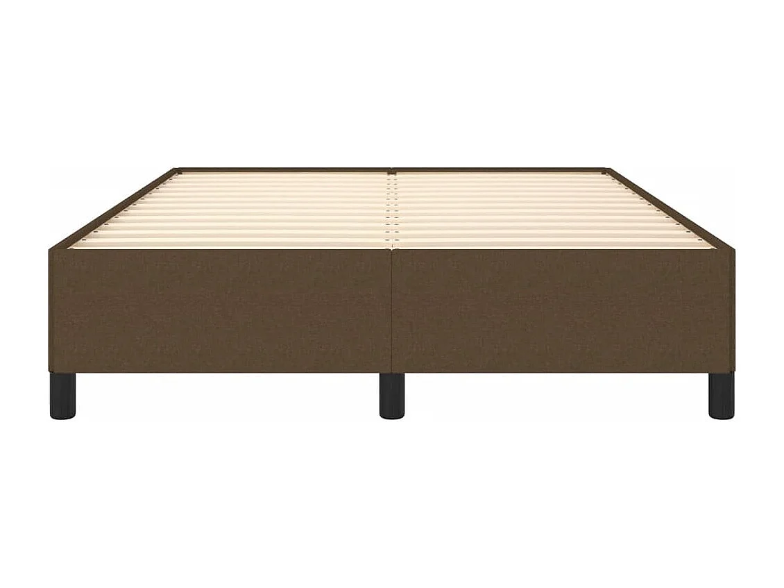Lit double | Lit adulte | Cadre de lit marron foncé 140x200 cm tissu