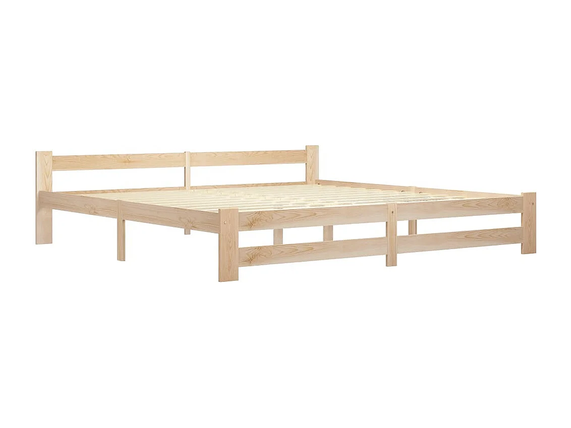 Lit double | Lit adulte | Cadre de lit bois massif de pin 200x200 cm