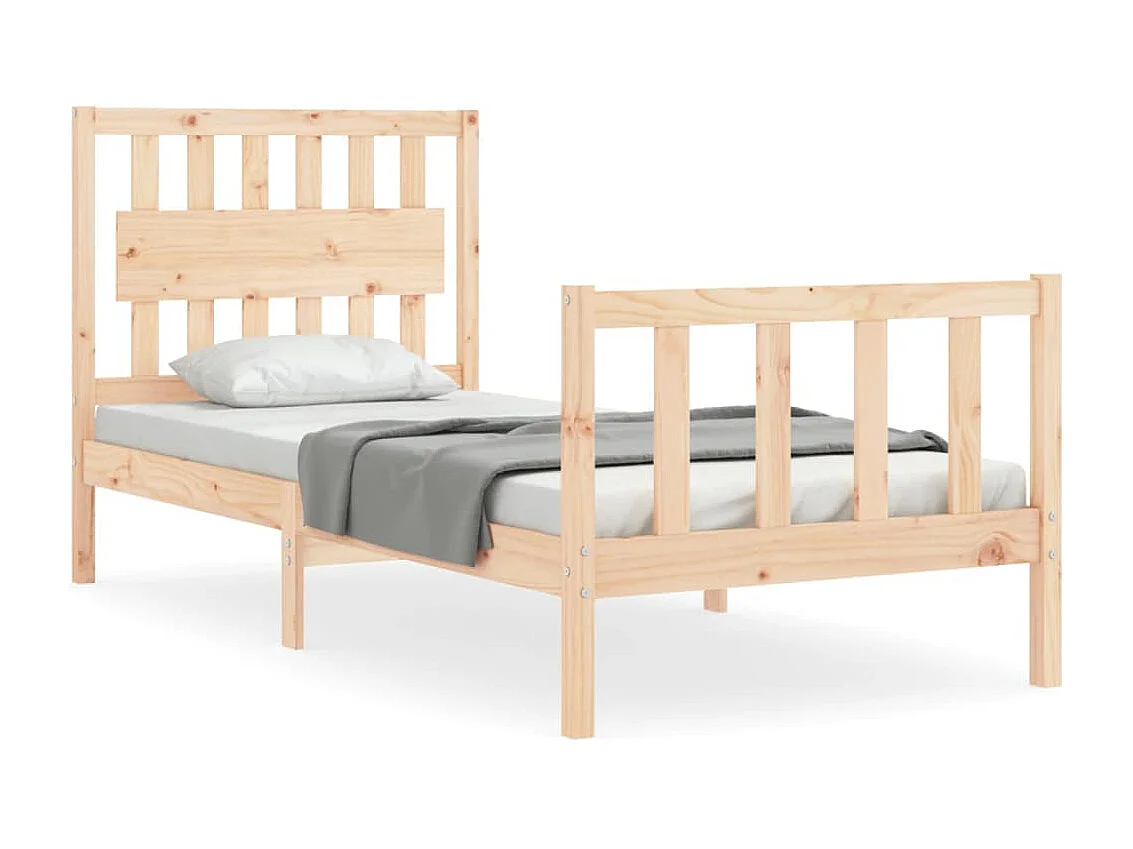 Lit simple | Lit adulte, enfant | Cadre de lit 90x200 cm bois de pin massif