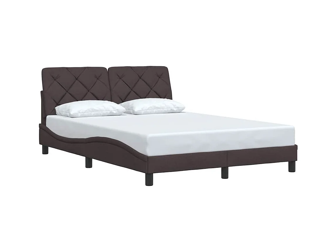 Letto per adulti | Letto matrimoniale | Giroletto senza Materasso Marrone Scuro 140x190 cm Tessuto