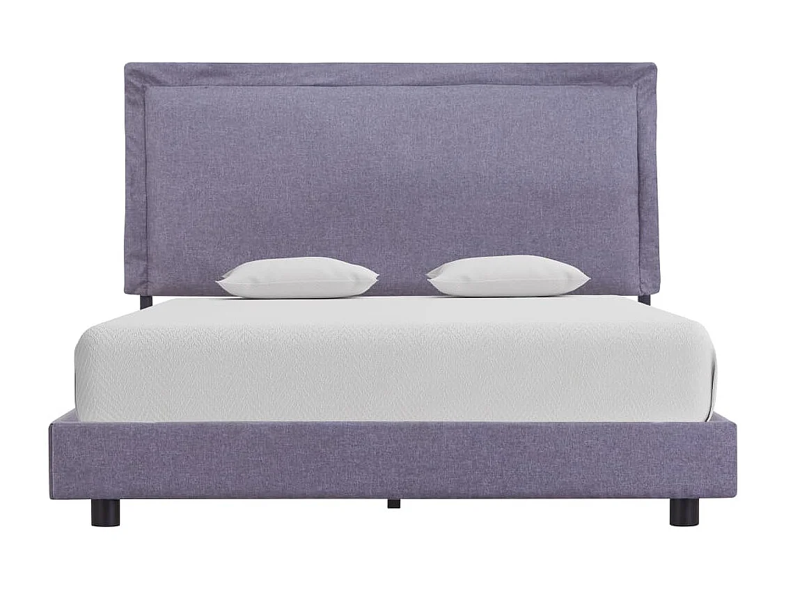 Lit double | Lit adulte | Cadre de lit gris clair tissu 140x200 cm