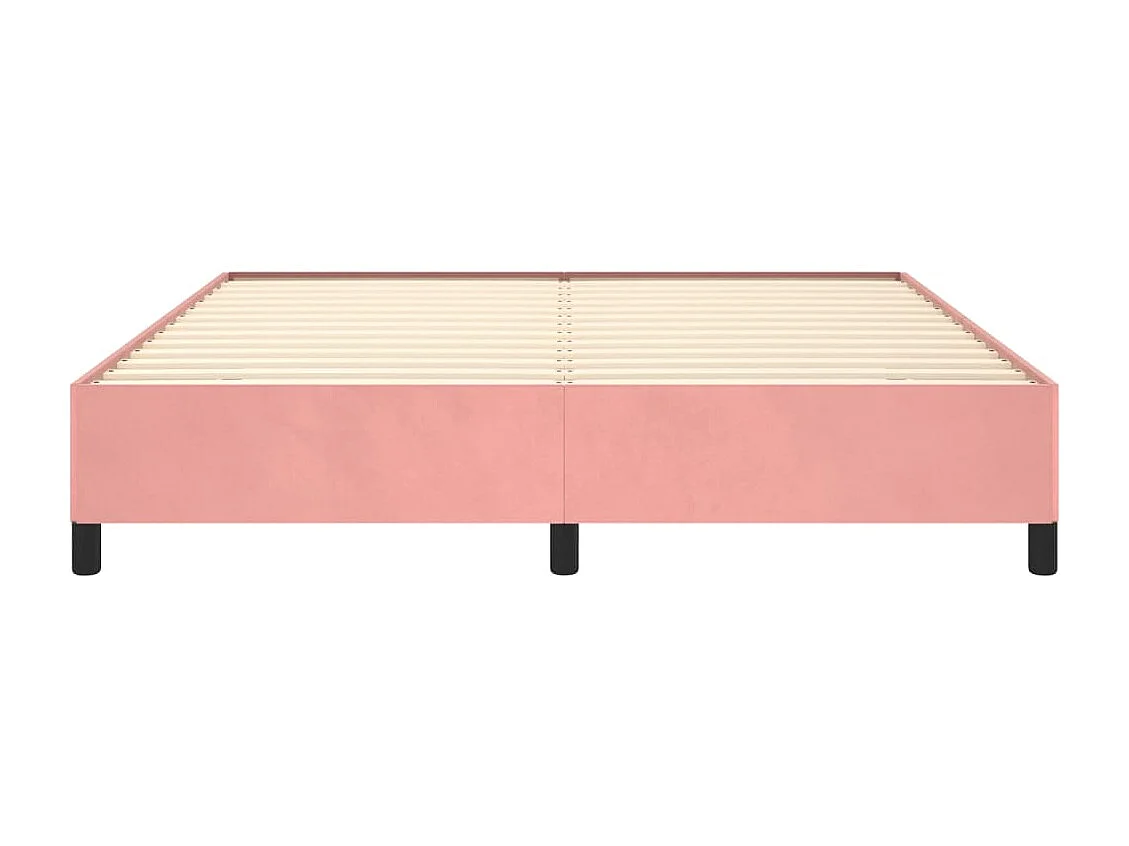 Lit double | Lit adulte | Cadre de lit rose 160x200 cm velours