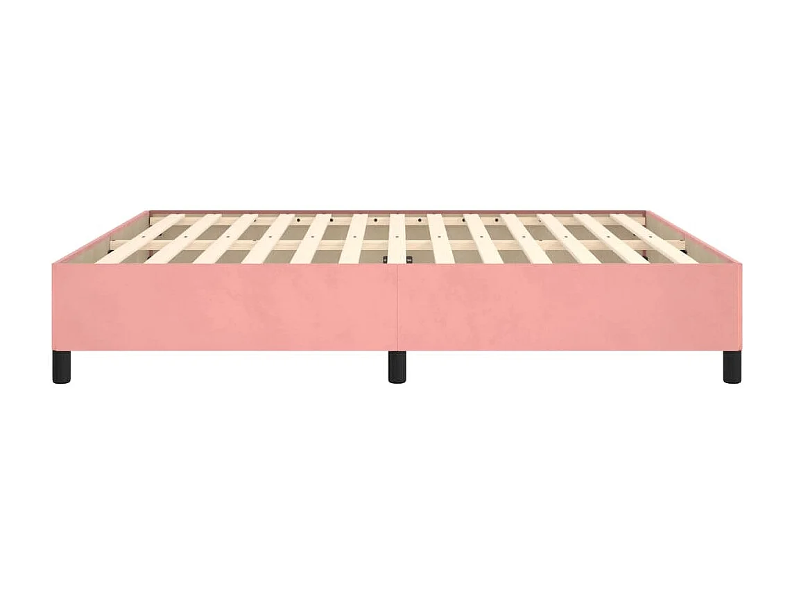 Lit double | Lit adulte | Cadre de lit rose 160x200 cm velours