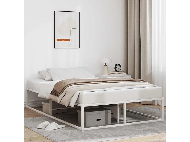 Letto per adulti | Letto singolo | Giroletto senza Materasso Bianco 120x200 cm in Metallo