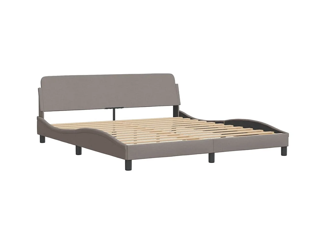 Lit double | Lit adulte | Cadre de lit taupe 180x200 cm tissu