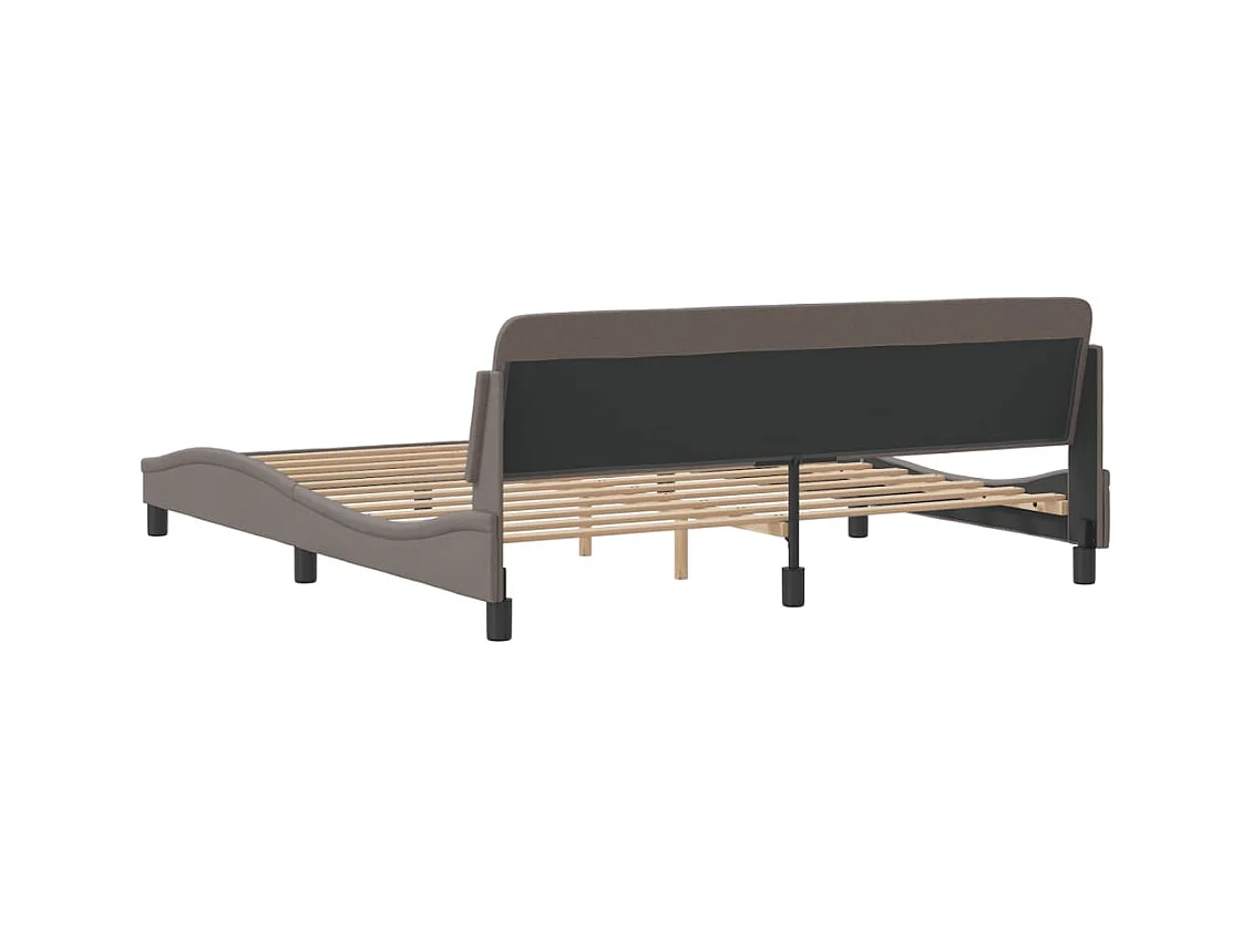 Lit double | Lit adulte | Cadre de lit taupe 180x200 cm tissu