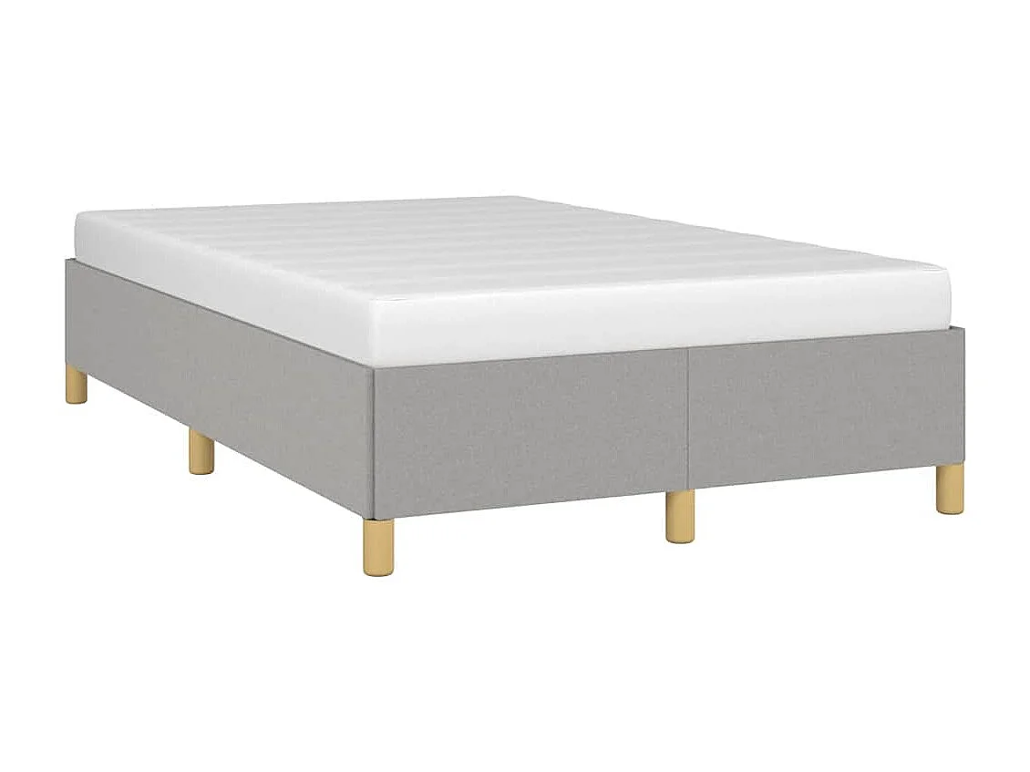 Lit simple | Lit adulte, enfant | Cadre de lit gris clair 120x190 cm tissu