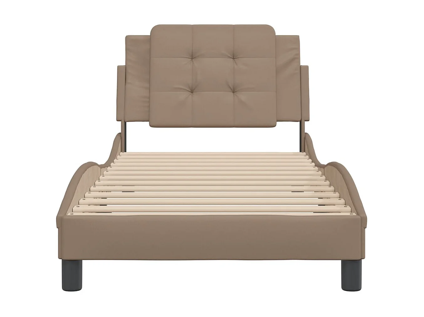 Lit simple | Lit adulte, enfant | Cadre de lit cappuccino 100x200 cm similicuir