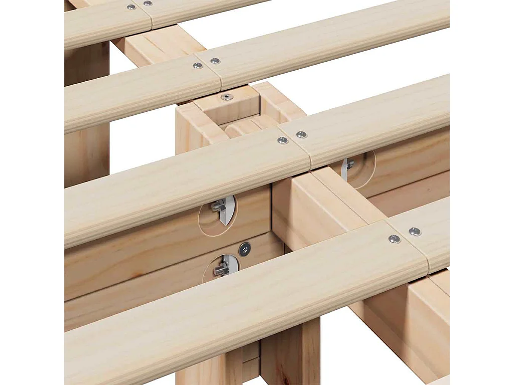 Lit double | Lit adulte | Cadre de lit avec stockage Marron 180x200 cm bois