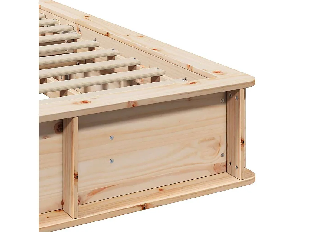 Lit double | Lit adulte | Cadre de lit avec stockage Marron 180x200 cm bois