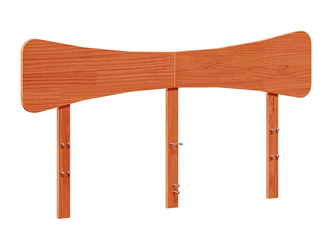 Lit double | Lit adulte | Cadre de lit cire marron 150x200cm bois pin massif