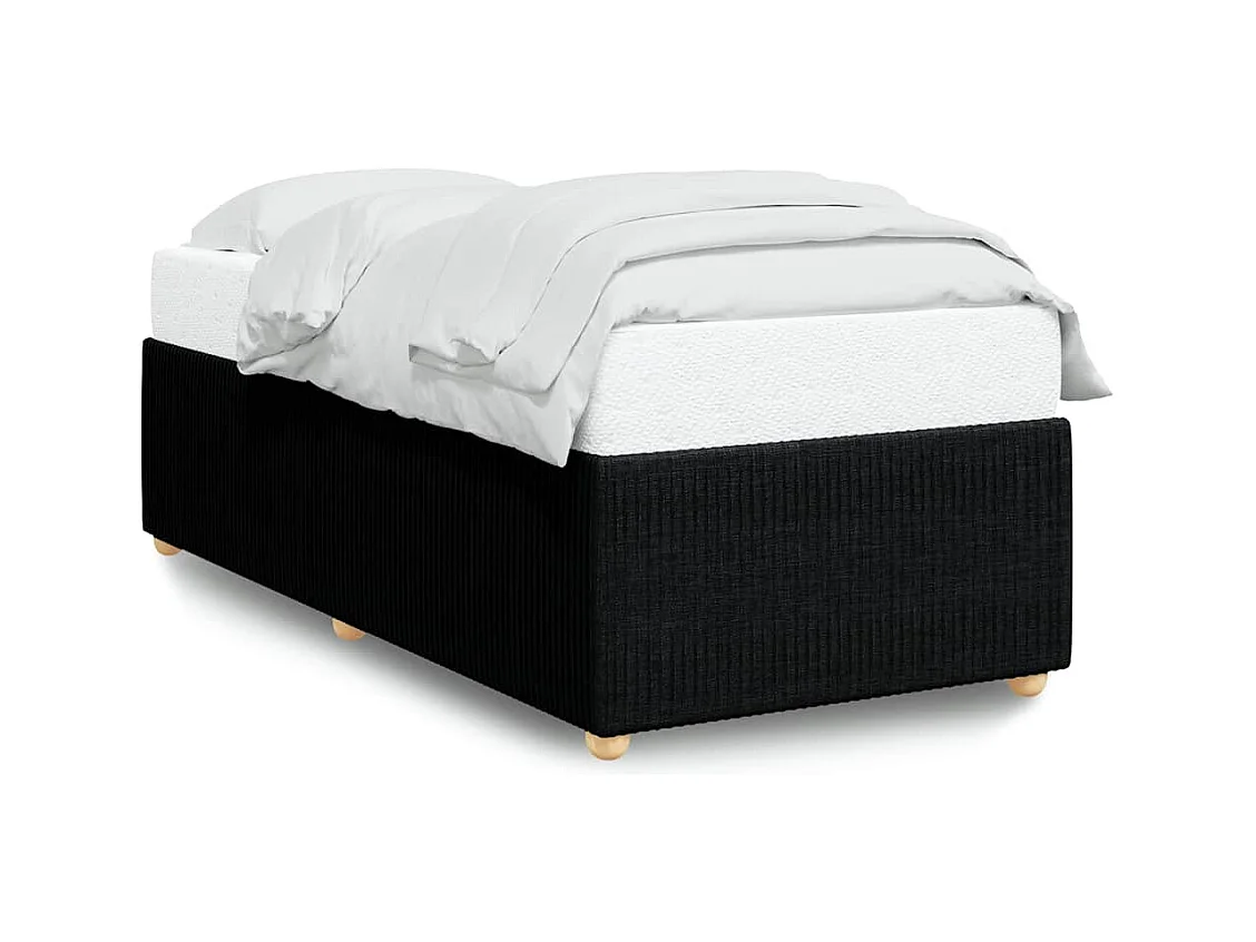 Letto per adulti | Letto singolo | Giroletto senza Materasso Nero 100x200 cm in Tessuto