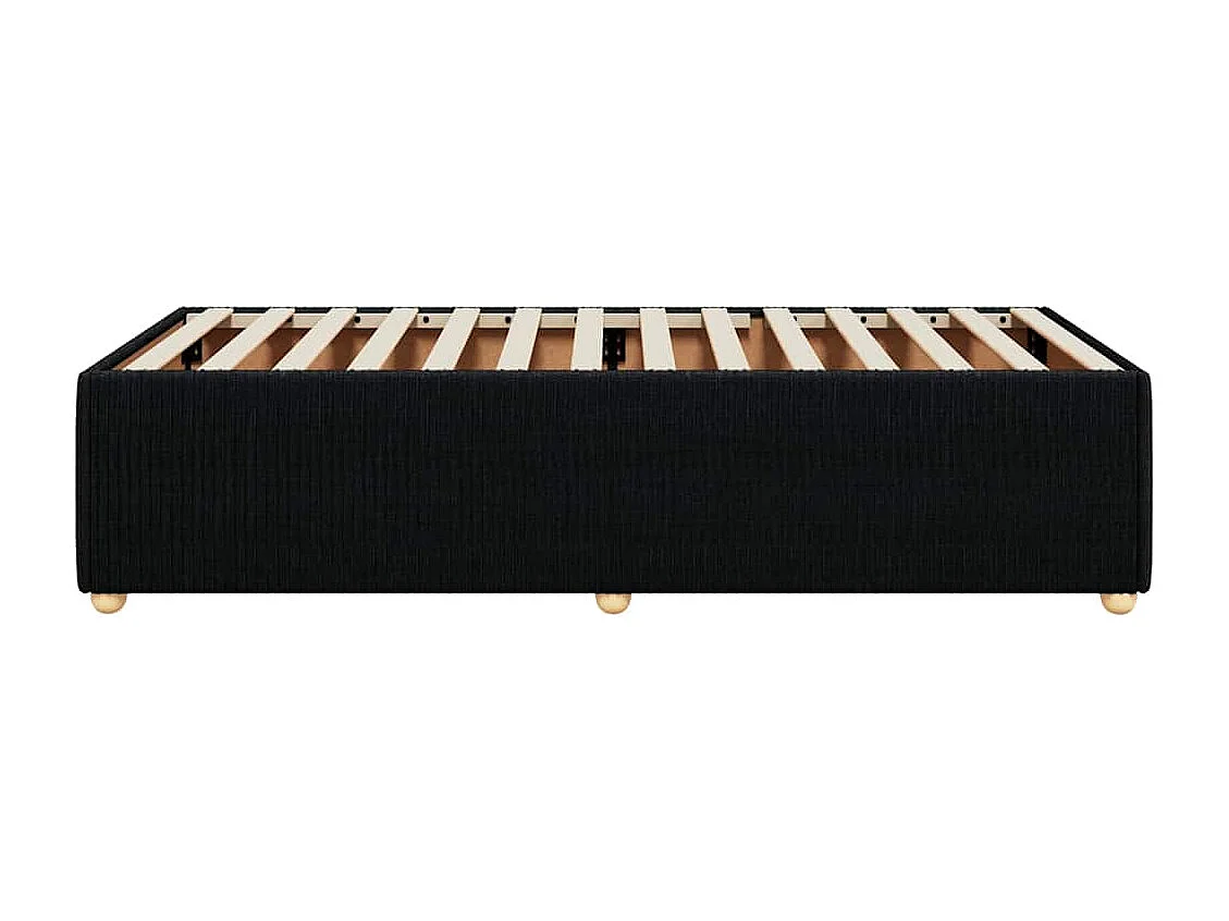 Lit simple | Lit adulte, enfant | Cadre de lit noir 100x200 cm tissu