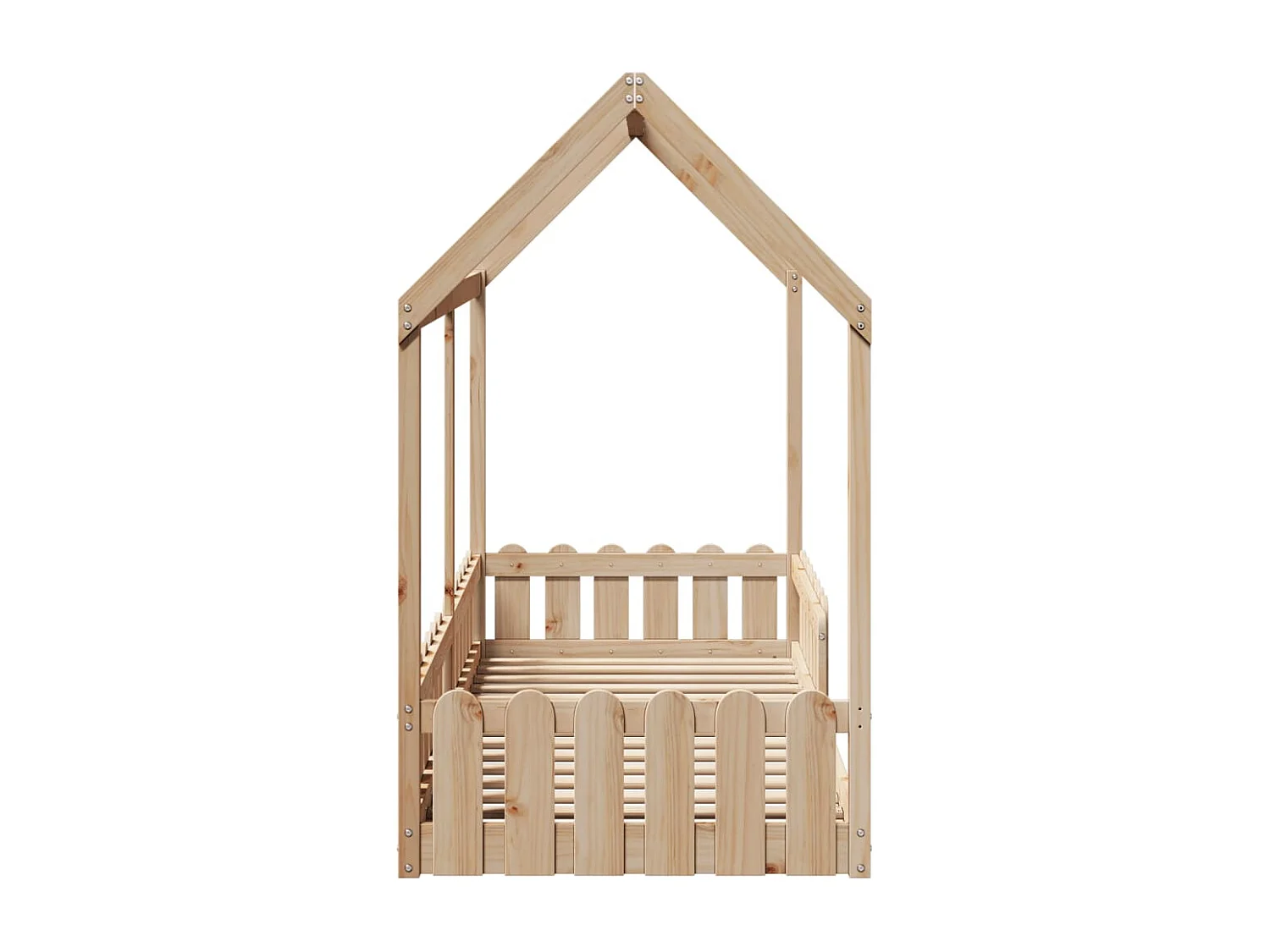 Lit simple | Lit enfant | Cadre de lit d'enfants forme de maison pin massif 80x200 cm