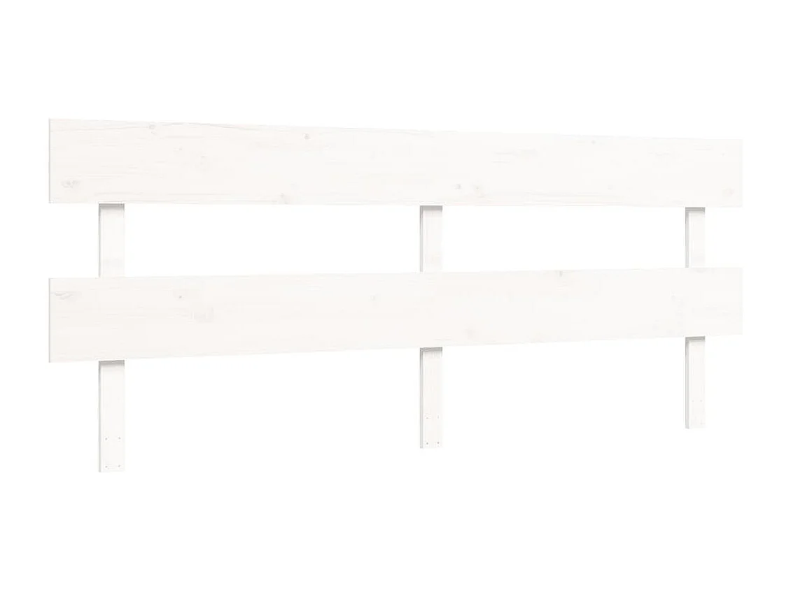 Lit double | Lit adulte | Cadre de lit blanc 200x200 cm bois massif